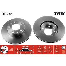 Resim TRW DF2721 Fren 13005010080 (WA748214) (Fiyat:2 Adet İçindir) 