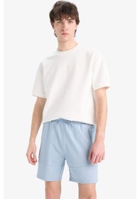 Resim DeFacto Slim Fit Dar Kesim Dar Paça Basic Düz Şort B8674AX25SPBE524 