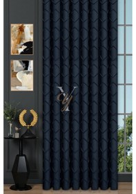 Resim Jakar Kesme Fon Perde Ezgi V-6009 Lacivert Lacivert 