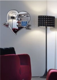 Resim M3 Decorium Eros Dekoratif Ayna Saat Beyaz 