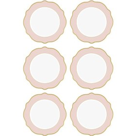 Resim The Mia Jaswely Pasta Tabağı 6 Parça Pembe 21 Cm 