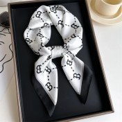 Resim Fernca1 Çizgili Eşarp Ipek Eşarp 70CM Küçük Kare Kafa Bandı Saç Türbanı Kravat Çanta (Yurt Dışından) 