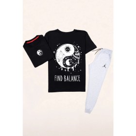 Resim Trendypassion Yingyang Baskılı Eşofman Takımı 