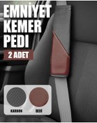 Resim Comfortdrive Emniyet Kemer Pedi Seti - Boyun Ve Omuz Koruyucu Kemer Pedi 2'li Paket - Siyah Bordo 