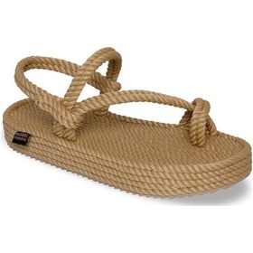 Resim Nomadic Republic Hawaii Platform Kadın Halat Sandalet - Bej 