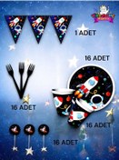 Resim 16 Kişilik Uzay Temalı Eko Set - Doğum Günü Parti Ve Eğlenceli Etkinlikler 7 