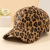 Resim Erkek ve Kadınlar için Leopar Desenli Moda Beyzbol Şapkası - Polyester, Esnek Olmayan, Hafif, El Yıkama veya Profesyonel Kuru Temizlik 