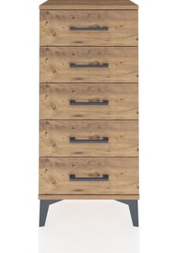 Resim Arges Komodin 5 Çekmeceli 44x30x96 Çam-çam Çam 
