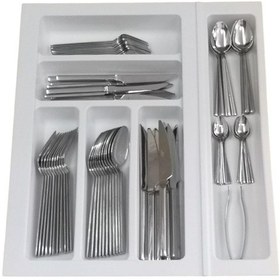 Resim Mutfak, Modüler Kaşıklık Seti, Beyaz, 39 x 48 cm (Enden-Boydan 3,5 cm Kesilebilir) 