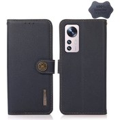 Resim Xiaomi 12 Lite Khazneh Custer Hakiki Deri Rfıd Telefon Kılıfı İçin 