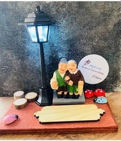 Resim Anneler Günü Hediyesi Sokak Lambası Figürlü Konsept Hediye Seti 