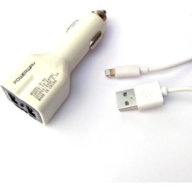 Resim Powerway Usb Araç Şarj +Kablosu 2 Usb Çıkışlı 