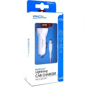Resim gunkes AC-90 10w Lightning USB Kablolu 2.4A USBx2 Araç İçi Şarj Aleti iphone uyumlu 
