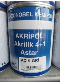 Resim Akzonobel Kemipol 4+1 Akrilik Astar Açık Gri 1Lt 