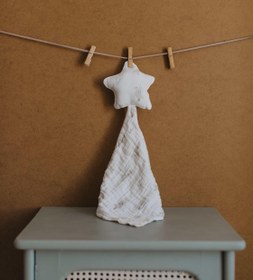 Resim BabyBEK Beyaz Ördek Müslin Uyku Arkadaşı-YILDIZ 