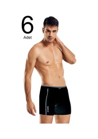 Resim 6'lı Paket Modal Erkek Boxer Yeni Sezon Siyah 