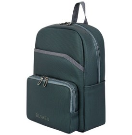 Resim It Luggage Suni Deri Şık Tasarım Laptop Bölmeli Sırt Çantası Açık 