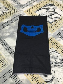 Resim Olympus plus MAVİ DİŞ AĞIZ ÇENE İSKELET Tasarımlı Motorcu Buff Maske Outdoor Boyunluk Unisex Bandana 