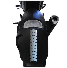 Resim Ok Tasarımlı Taş Grisi Çamurluk Kask Sticker Çınar Extreme 