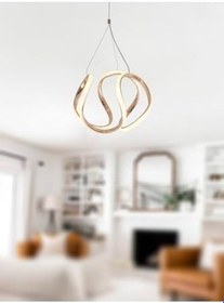 Resim TT AYDINLATMA TT306-25-FSR TT Aydınlatma Orta Kavis Fransız Sarı Kaplama (Sarı Işık) Ledli Avize Sarı 25 x 90 