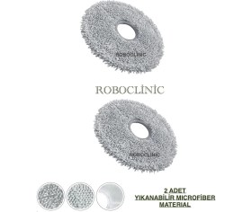 Resim Roboclinic Dreame Bot L10s Ultra Robot Süpürge Uyumlu Yedek Mop Paspas Bezi 2 Adet 