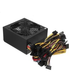 Resim Olko 2000W 16XPCI-E (6+2pin), 1X20+4PIN, 8xsata 96+Platınum Mining Powersupply (MK-2000SP) 