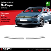 Resim S-Dizayn Volkswagen Golf 7 Krom Ön Panjur 2 Prç. Trendline 2013-2017 