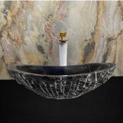 Resim SİPAHİMARBLE Toros Siyah Elips Kenarlı Lavabo 