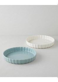 Resim English Home Hecha Seramik Tart Fırın Kabı 28 Cm Krem Krem 