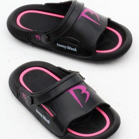 Resim Tonny Black Çocuk Unisex Siyah Poli Taban Logolu Terlik 