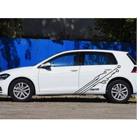 Resim Elektrikli Techno Otomobil Yan Kapı Sticker Etiket Modeli 