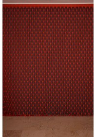 Resim Kalpli Birleşik Model Kırmızı Renk Ip Perde Hazır Ip Perde 300x27 