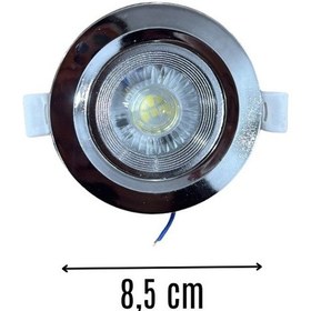 Resim Pc Krom Kasa 5w Beyaz Işık Yuvarlak Spot Hs 1211 