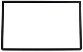 Resim Tekmihat 3DS XL/Yeni 3DS XL LLConsole için Yapışkanlı Cam Üst Ekran Çerçevesi Lens Kapağı LCD Ekran Koruyucu (Siyah) 
