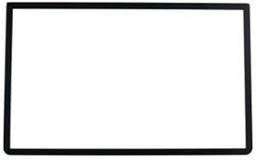 Resim Tekmihat 3DS XL/Yeni 3DS XL LLConsole için Yapışkanlı Cam Üst Ekran Çerçevesi Lens Kapağı LCD Ekran Koruyucu (Siyah) 