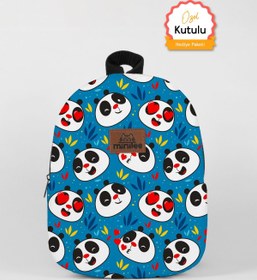 Resim Sevimli Panda 0-8 Yaş - Kreş, Anaokulu Çocuk Sırt Çantası [özel Kutulu] 