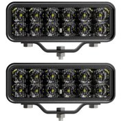 Resim Padalink 120w 6000k Led Çalışma Işığı 2 Adet - 9-30v Ip67 Su Geçirmez, Spot+geniş Aydınlatma, Aluminyum Gövde, 8000 Lumens Siyah 6 İnç Uzun Işık Barı Siyah 