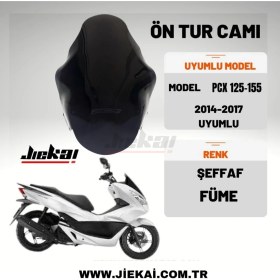 Resim Jiekai Honda Pcx 125-155 Uyumlu 2014 -2017 Füme Cam 