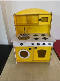 Resim 3 Mm Ahşap Oyuncak Mutfak 