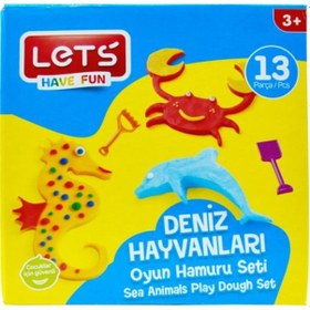 Resim Let's 13 Parça Deniz Hayvanları Oyun Hamuru Seti 