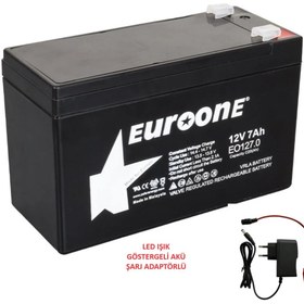 Resim Bvs Elektronik 12 Volt 7 Amper Akü- Yanında Led Işık Dolum Göstergeli Adaptörü İle Birlikte Çocuk Oyuncak Araba 
