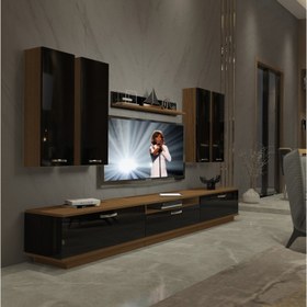 Resim Trendstyle 8d Mdf Tv Ünitesi Tv Sehpası Ceviz Siyah 