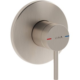 Resim VitrA Origin A4262134 Ankastre Lavabo Bataryası, Duvardan Kontrol, Sıva Üstü, Fırçalı Nikel 