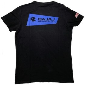 Resim Bajaj Siyah Erkek T-Shirt % 100 Pamuk 