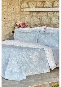 Resim Karaca Home Charleen Çift Kişilik Yatak Örtüsü Mavi 200.22.14.0447 