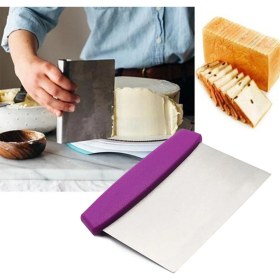 Resim Marsilyan Buffer® Çelik Hamur Kesici Kazıyıcı Pasta Kek Dekorasyon Spatula Aleti 
