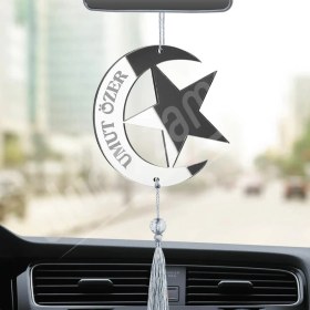 Resim Olur O Zaman Kişiye Özel Ay Yıldız Pleksi Araba Dikiz Aynası Süsü 