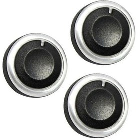 Resim Siyah 3 Adet Şık Araba Kontrol Anahtarı Klima Topuzu Ford Focus 2 3 Mondeo İçin 