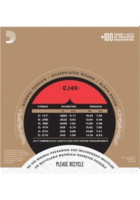 Resim D'addario Ej49 Klasik Gitar Tel Seti. Pro-Arte. Sılverplated Woun 