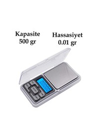 Resim Dijital Hassas Elektronik Cep Terazi Tartı 500 Gr 0.01 Gr Hassasiyet 5468 Çok Renkli 